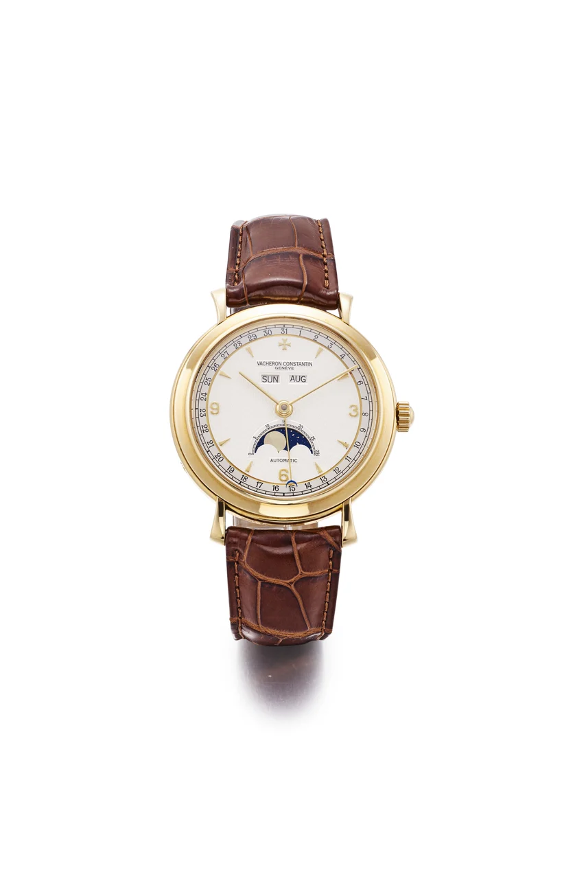 Vacheron Constantin Self-winding gentleman’s with four horological complications, including triple date and moon phases, with guilloché dial, “Historiques”, Reference 47050 kol saati
