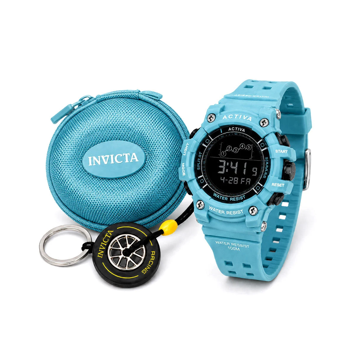 Activa Set Rally Edition X Invicta - , Watch - 50mm, Light Blue (ACW-GA-M-101) 50 mm kol saati