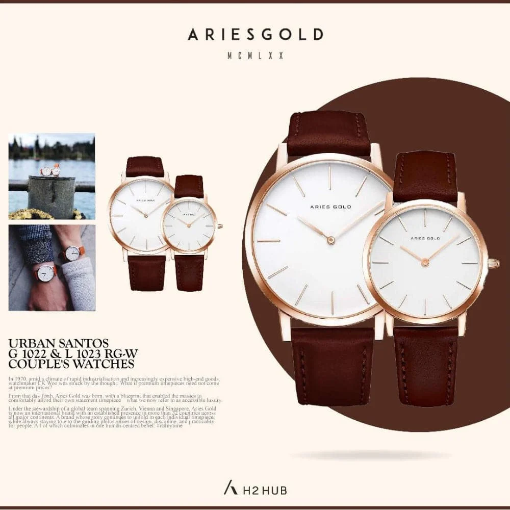 Aries Gold Aries Gold G 1022 RG-W L 1023 RG-W 41 mm kol saati