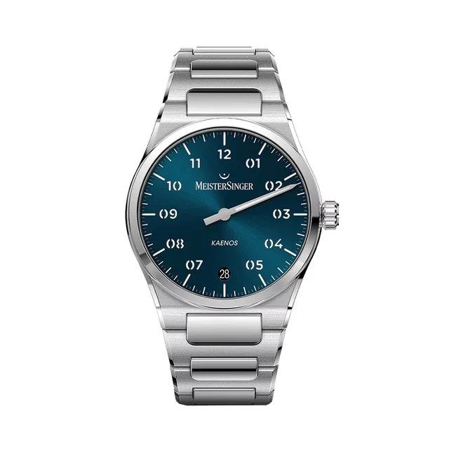 Meistersinger Kaenos 40mm - Petrol Blue on Bracelet KS939 kol saati