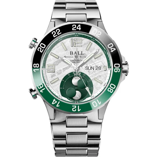Ball Roadmaster Marine GMT Moon Phase Meteorite Dial 42mm on Bracelet DG3220A-S2C-MSL kol