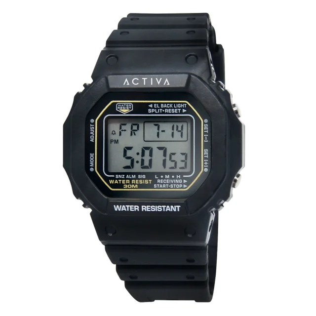 Invicta Activa Retro X Digital Watch - 44.5mm. Black (ACW424-002) kol saati