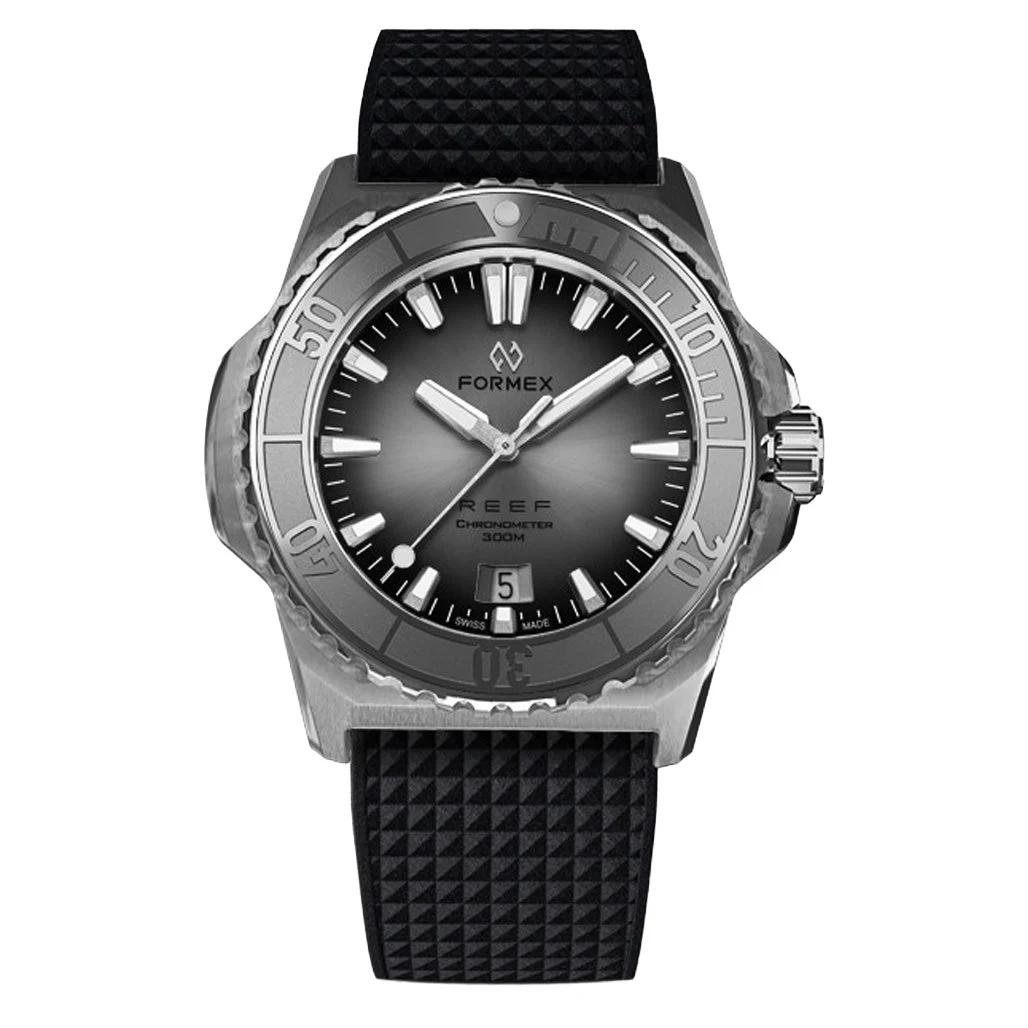 Formex REEF Dive Watch with Silver Dial and Stainless Steel Bezel #2201.1.6341.910 39.5 mm kol saati