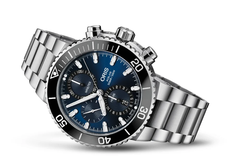 Oris Aquis Chronograph 01 774 7743 4155-07 8 24 05PEB 45.5 mm kol saati