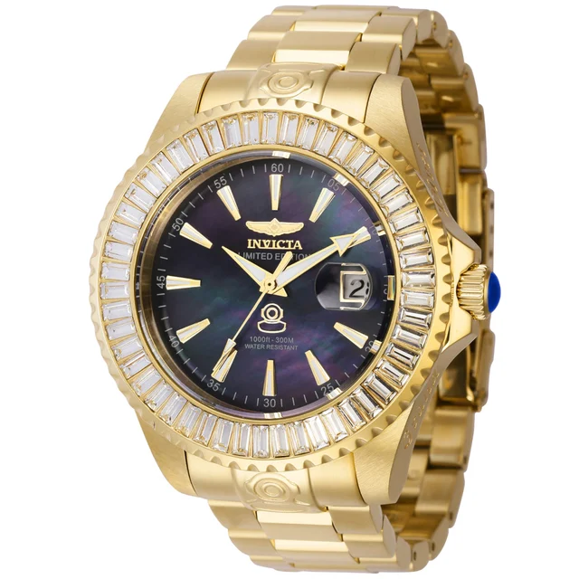 Invicta Grand Diver Prismata Automatic Watch w/ Mother of Pearl Dial - 47mm. Gold (44315) 