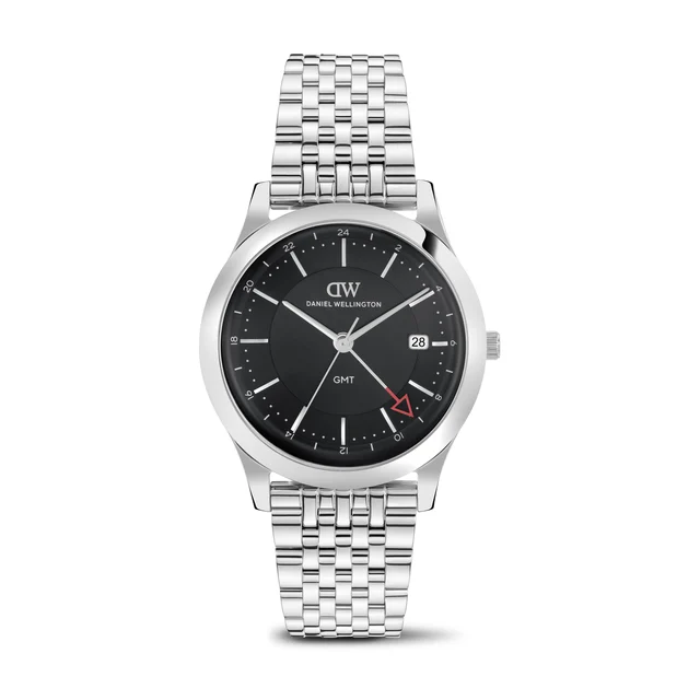 DANIEL WELLINGTON Pathfinder GMT 7-Link Black Silver DW00100978 kol saati