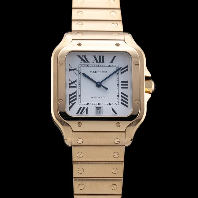 Cartier Santos Yellow Gold WGSA0029 210009N43382 kol saati