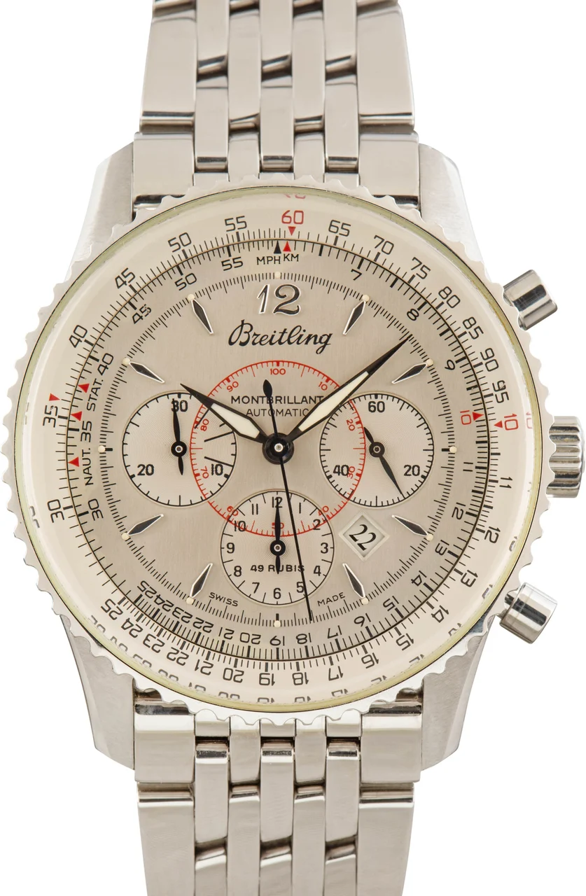 Breitling Navitimer Montbrillant A41030 Silver Dial A41030/G196 38 mm kol saati