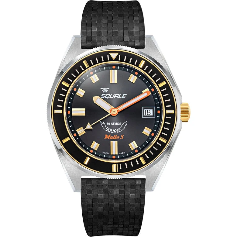 Squale MATICGBKBK.MRBK Matic S Two-Tone Mosaic kol saati