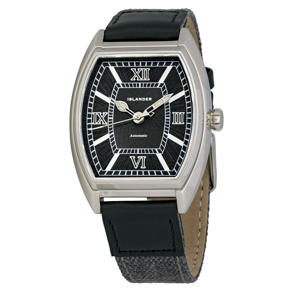 Islander Astoria Automatic Dress Watch with Ebony Black Dial #ISL-261 44.2 mm kol saati