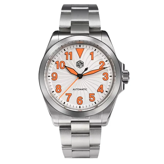 San Martin Watches San Martin 39.5mm Automatic Sport Watch with White Turbine Dial #SN0132