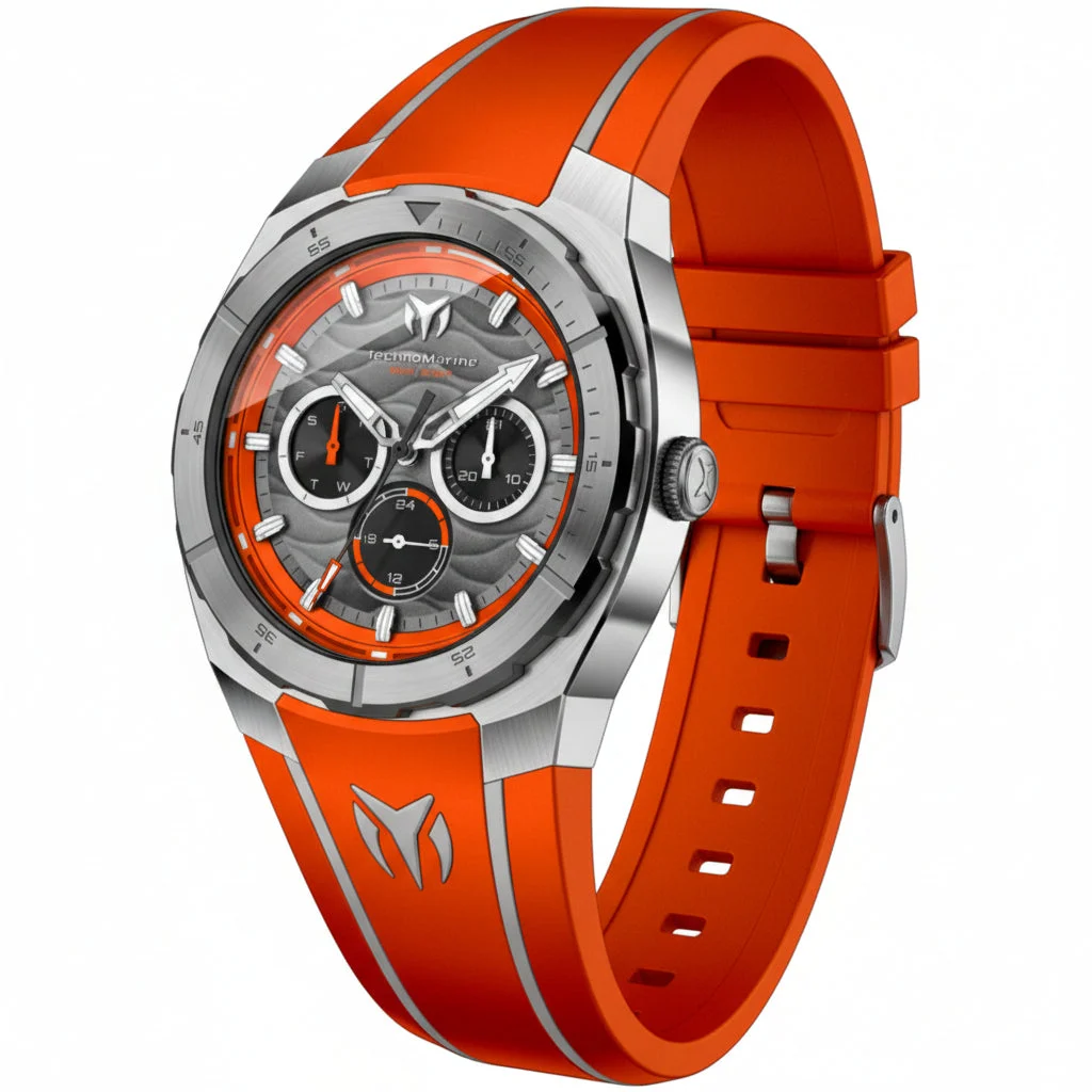 Technomarine Cruise Legend Watch - 43mm. Red. Grey (TM-125018) 43 mm kol saati