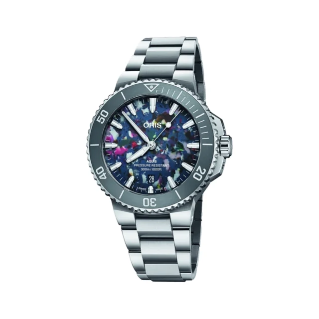 Oris Aquis Date 2024 Upcycle 41.5mm - Multi-Colored on Bracelet 733 7787 4150-07 8 22 04PE
