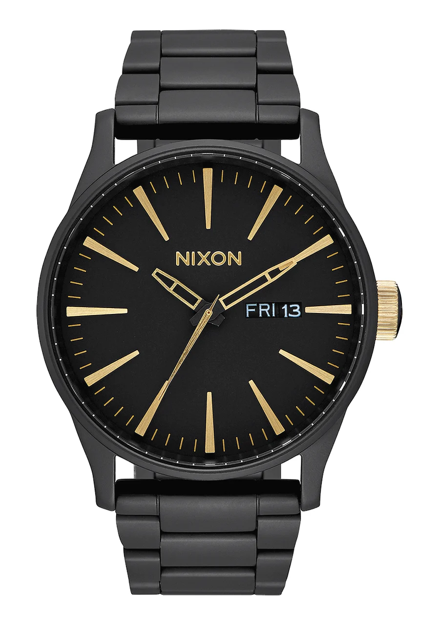 Nixon US Sentry Stainless Steel - Matte Black / Gold A356-1041-00 42 mm kol saati