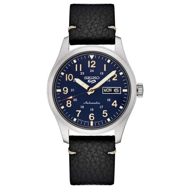 Seiko Sports 24-Jewel Automatic Watch with Dark Blue Dial #SRPG39 kol saati