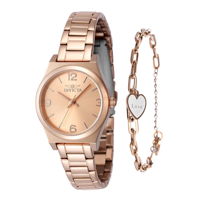 Invicta Angel Watch - 30mm, Rose Gold With Bracelet Set (48248) kol saati