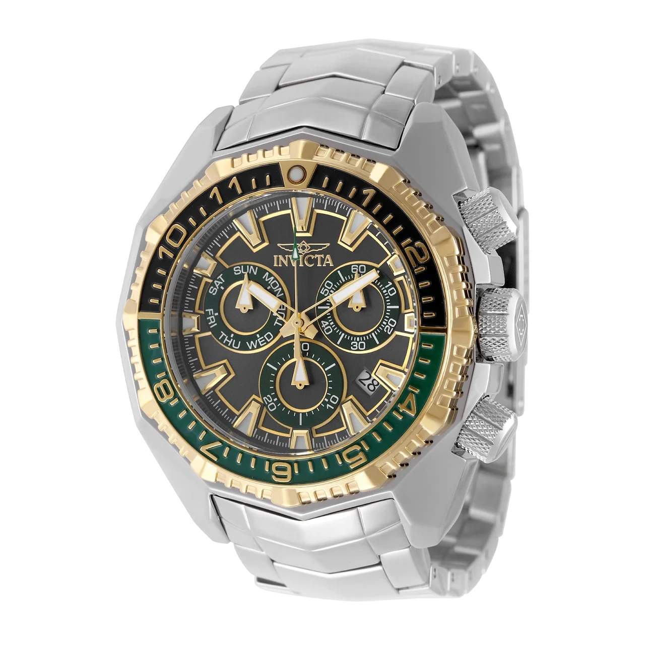 Invicta Akula Kromo Z Swiss Ronda Z60 Caliber Watch - 55mm. Steel (49636) kol saati