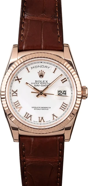 Rolex Day-Date 118135 Everose Gold Case kol saati