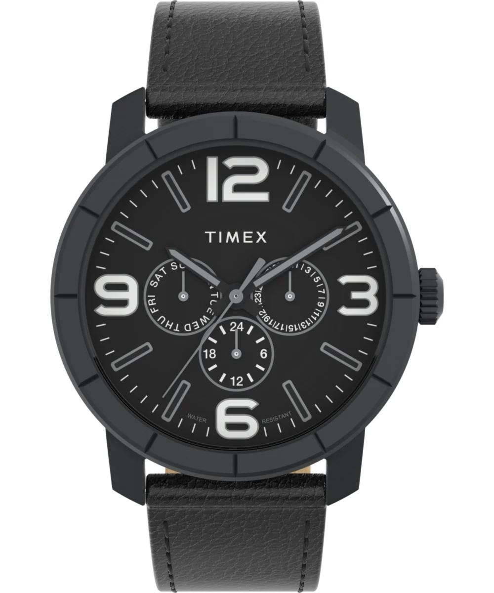 Timex Mod 44mm Leather Strap Watch TW2W71900 44 mm kol saati