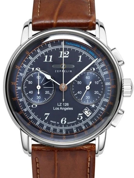 Graf Zeppelin Los Angeles Quartz Chronograph Watch #7614-3 kol saati