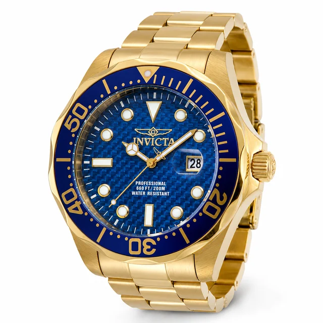 Invicta Grand Diver Watch - 47mm. Gold (14357) kol saati