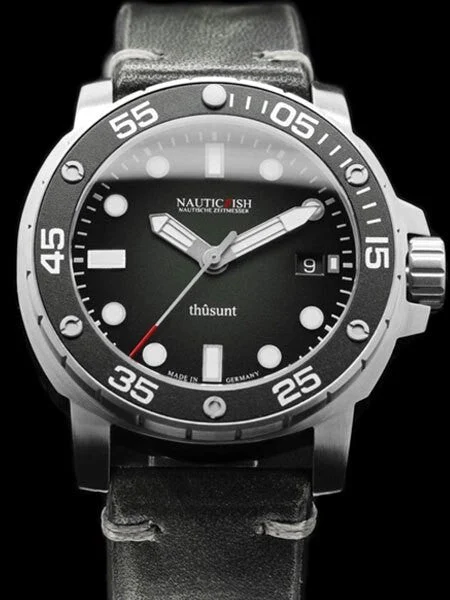 Nauticfish German Made 1000 Meter Automatic Pro Divers Watch with AR Sapphire Crystal #Thusunt-swarz 43 mm kol saati