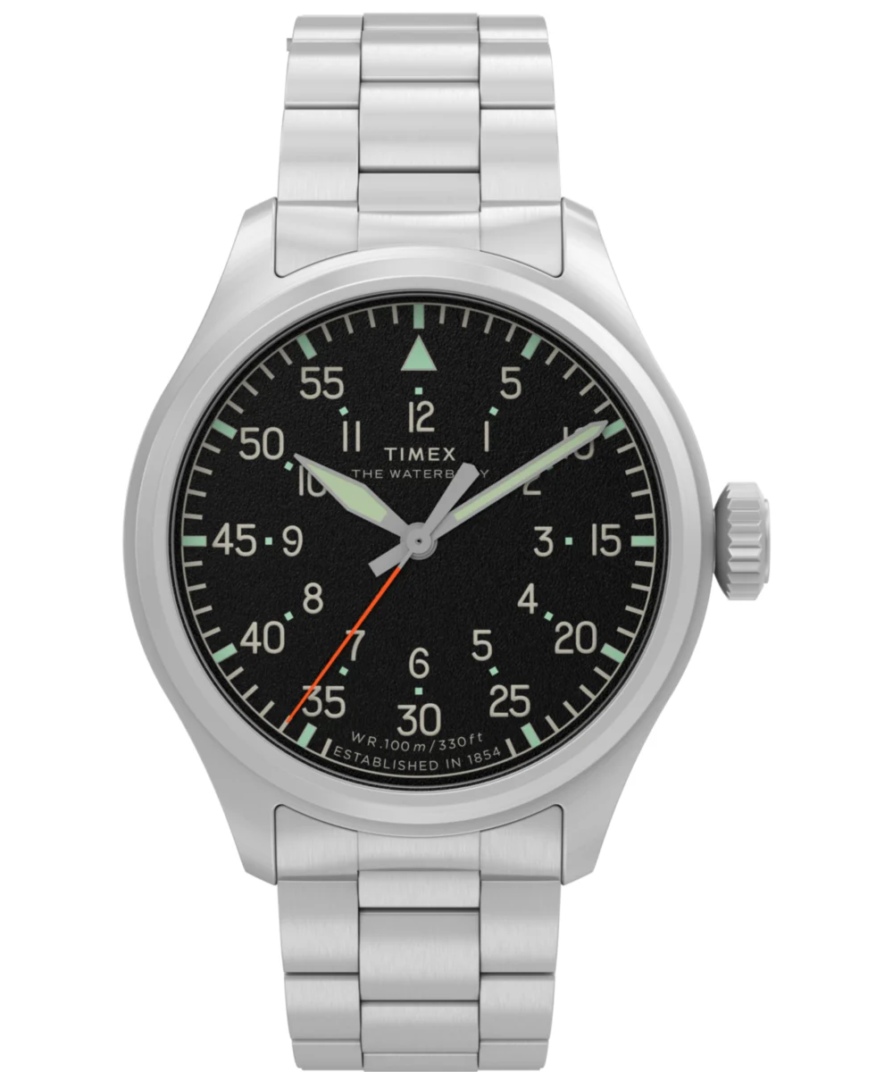 Timex Waterbury Ace 41mm Stainless Steel Bracelet Watch TW2Y70300VQ 41 mm kol saati
