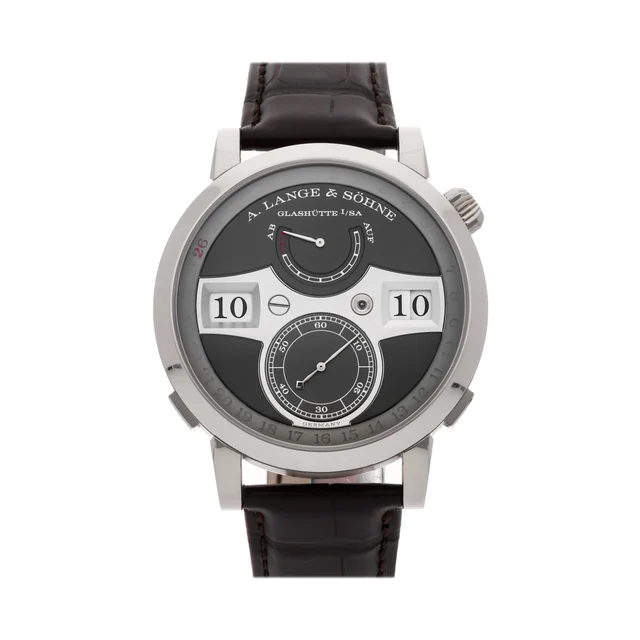 A. Lange & Sohne Lange & Söhne Zeitwerk 148.038 44MM White Gold Gray Dial A. Lange & Söhne
