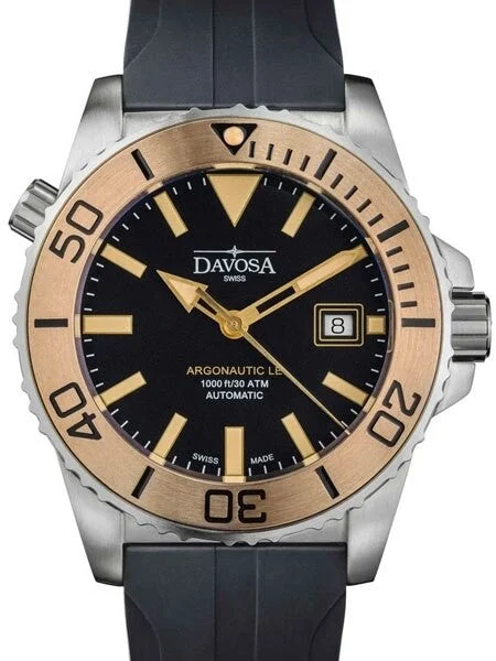 Davosa Argonautic Limited Edition Swiss Automatic 300 Meter Dive Watch with Bronze Bezel Insert #16152655 43 mm kol saati