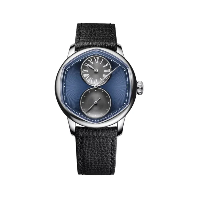 Louis Erard Régulateur x Cédric Johner Blue 39mm - Blue on Leather Strap 85249AA01.BVA150