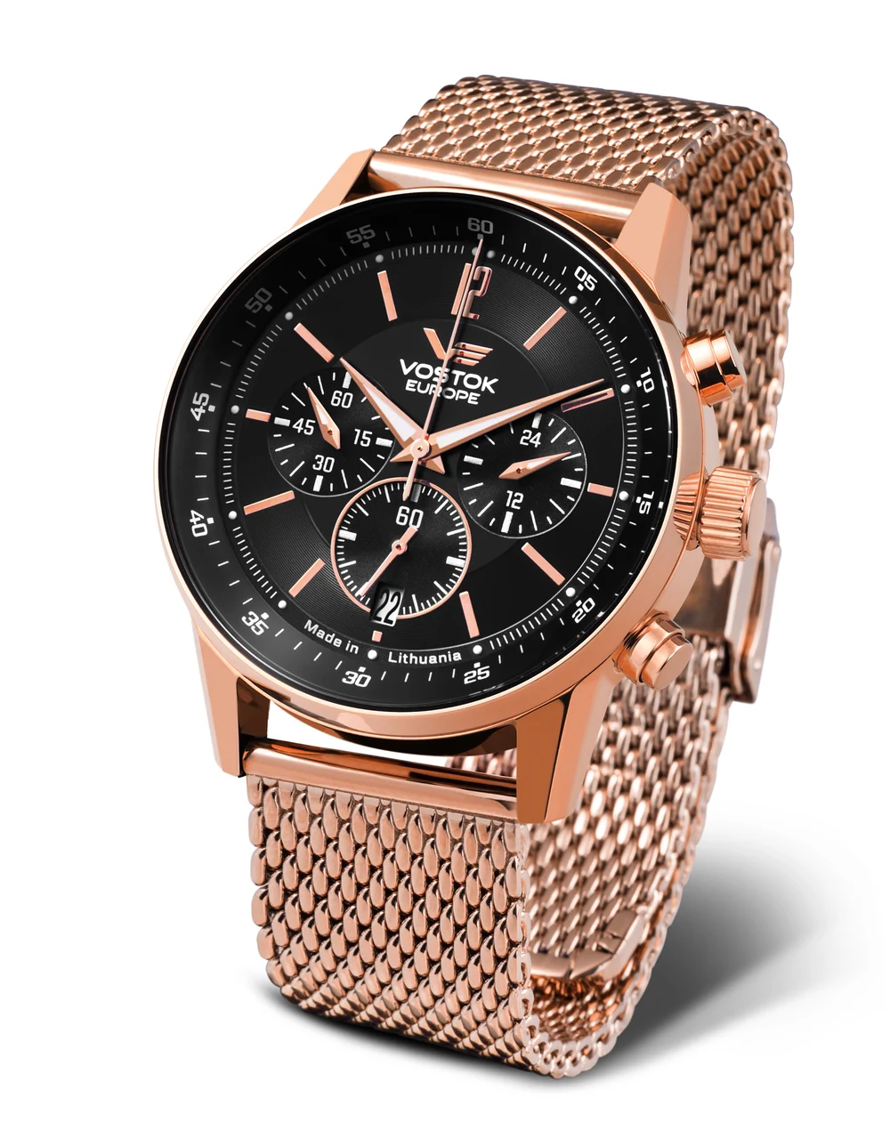 Vostok Europe Limousine VK63-560B689 Set with the Rose Gold PVD Stainless 43 mm kol saati