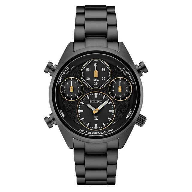 Seiko Prospex Speedtimer Solar 1/100 second PVD Ltd Ed Chronograph #SFJ007 kol saati