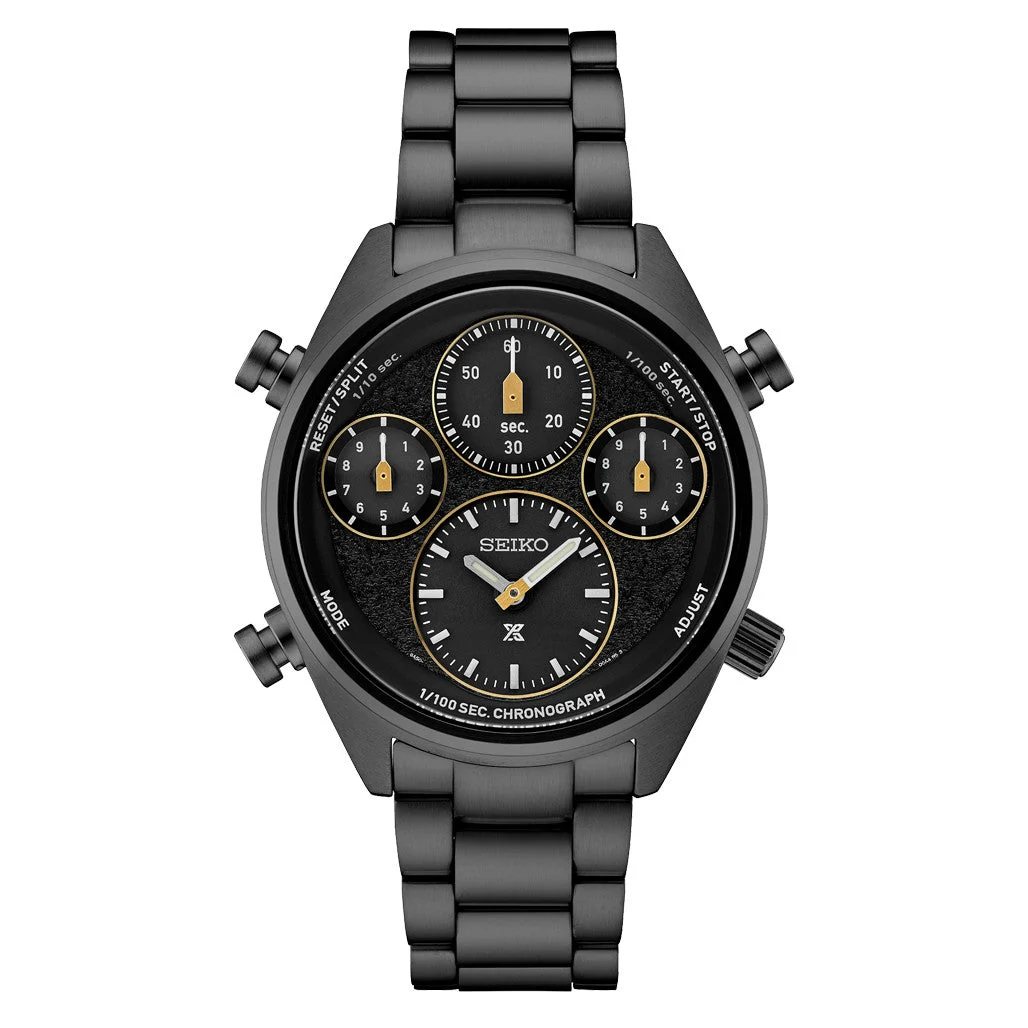 Seiko Prospex Speedtimer Solar 1/100 second PVD Ltd Ed Chronograph #SFJ007 kol saati