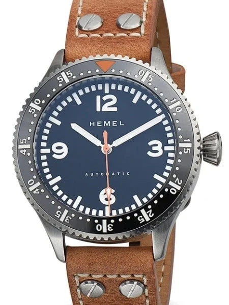 Hemel Stratus Hi-Beat Automatic Watch with Luminous Ceramic Bezel and an AR Sapphire Crystal #HF7 49 mm kol saati