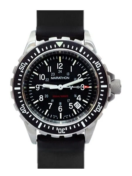 Marathon Scratch and Dent - Swiss Made, TSAR Quartz Military Divers Watch with Sapphire Cr
