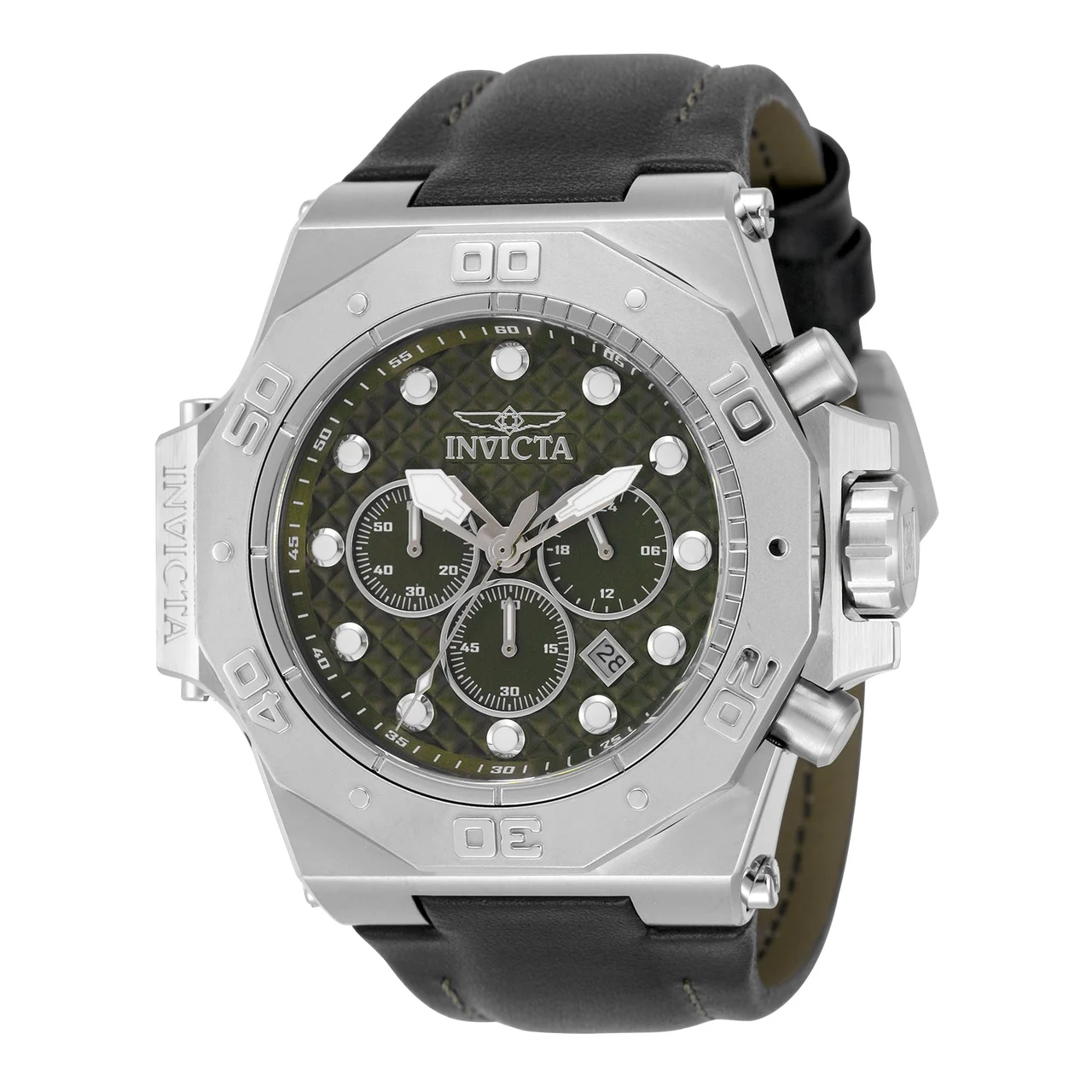 Invicta Akula Seladhal Watch - 58mm. Olive Green. Black (49067) kol saati