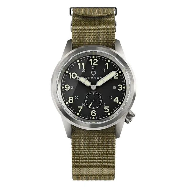 Draken Aoraki 'Recce' Watch with Black Dial #DKN-02 kol saati
