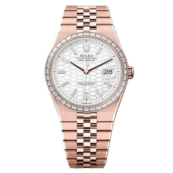 Rolex Land-Dweller 40 Everose gold Everose gold and diamonds 40 mm kol saati