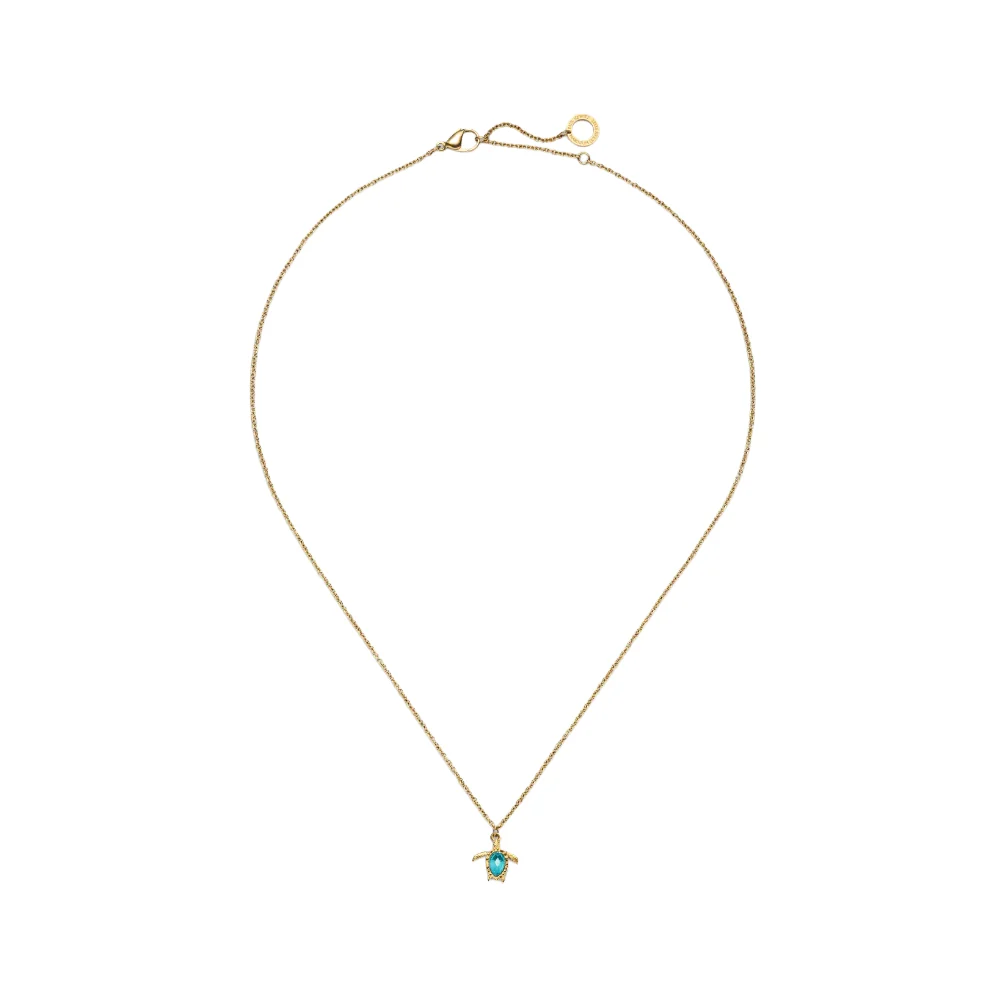 Default Turtle Mono Halskette Aquamarine Gold PH-JE-1586 kol saati