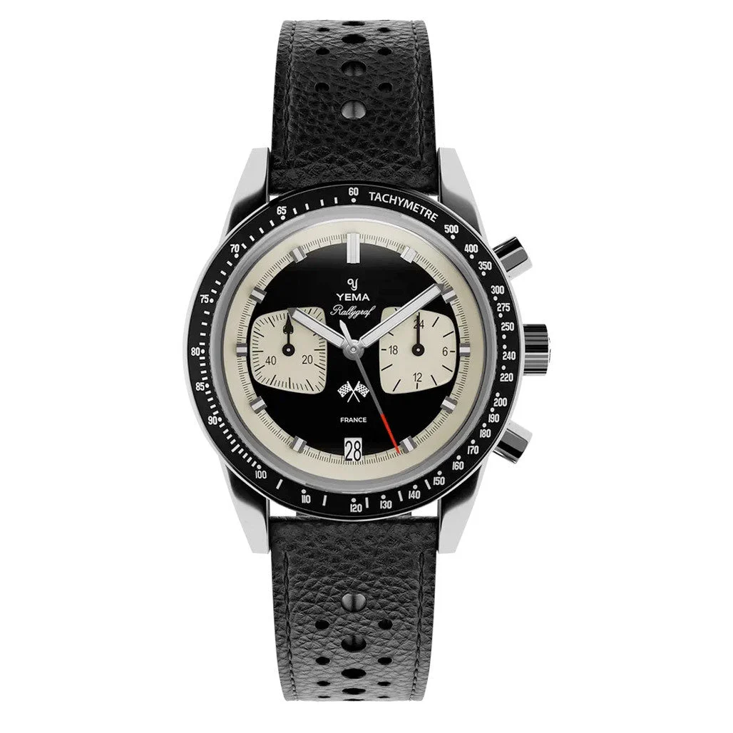 Yema Rallygraf Meca-Quartz Reverse Panda Chronograph # -17 YEMA-17 kol saati