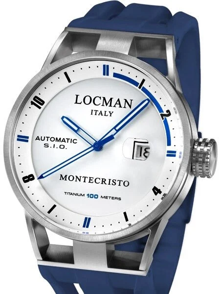 Locman Montecristo 100 Meter Automatic Watch with 44mm Stainless Steel and Titanium Case #