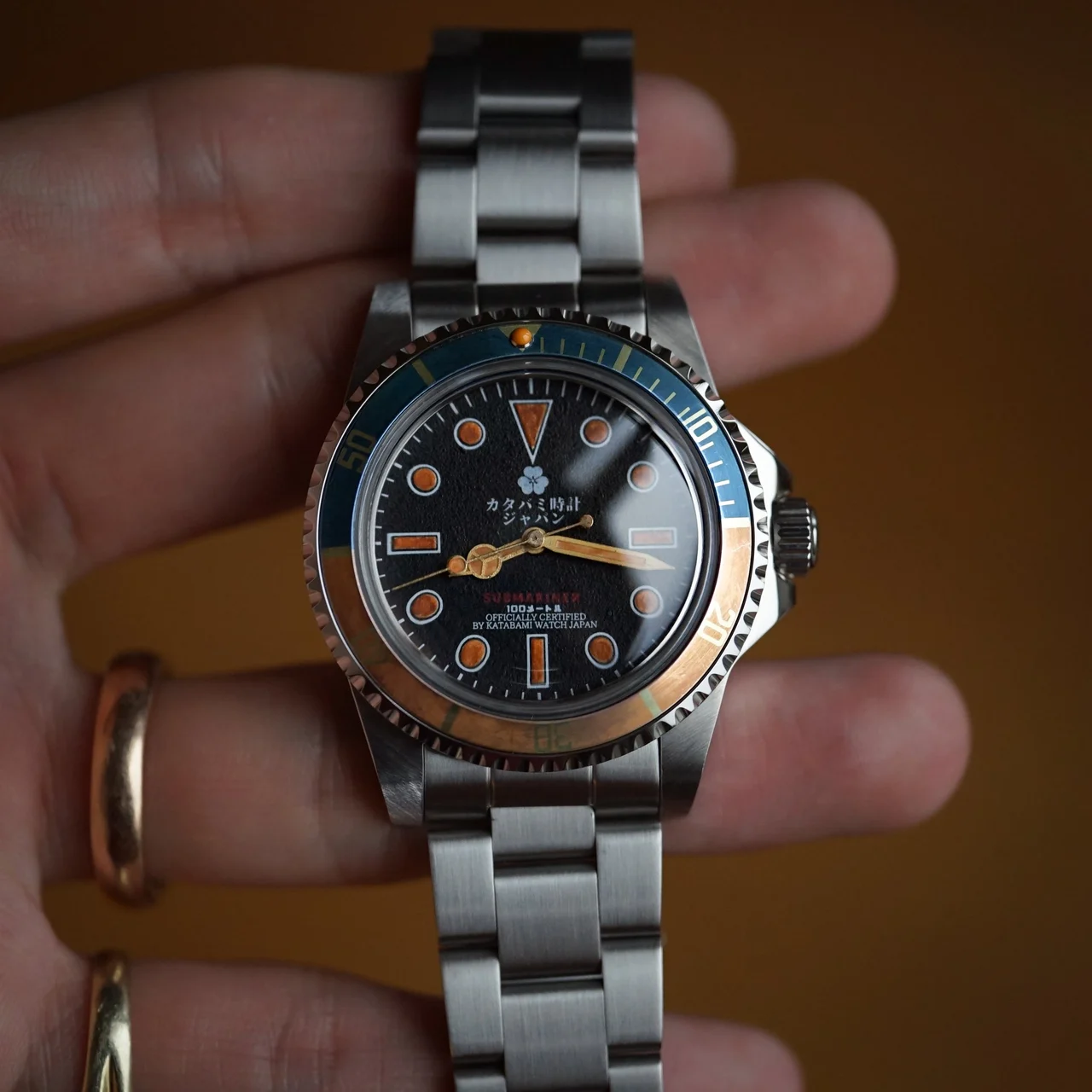 KATABAMI WATCH JAPAN 【STOCK】 The Diver “Pumpkin Pepsi” 40 mm kol saati