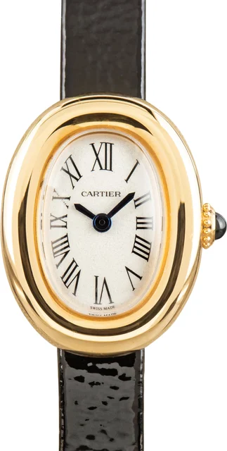 Cartier Baignoire Mini 18k Yellow Gold WGBA0041 kol saati