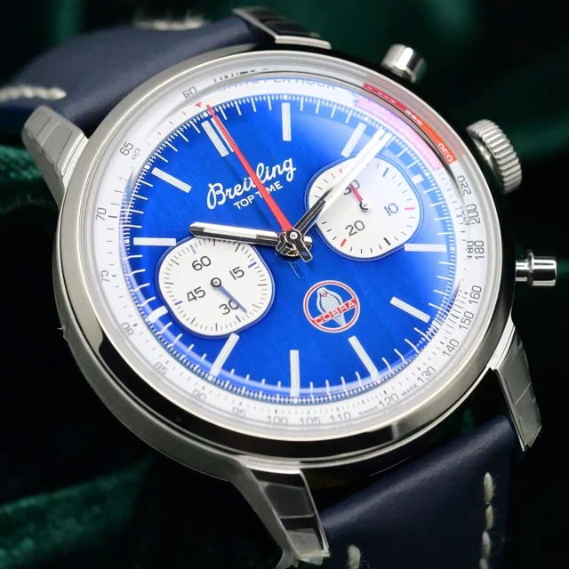 Breitling Top Time B01 “Shelby Cobra” Blue Dial Blue Leather kol saati