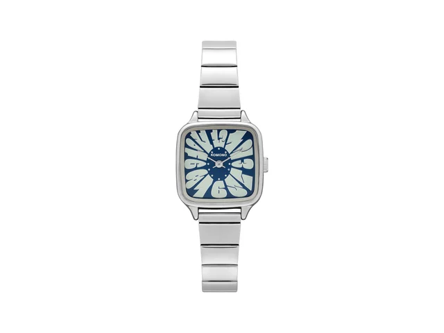 Komono Kate Flower Trak Silver Blue Cloud KOM-W4531 kol saati
