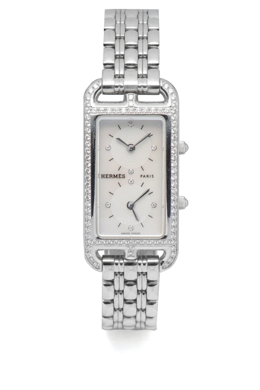 Hermès HERMÈS, REF. CC3-230, CAPE COD NANTUCKET DUAL TIME, STEEL kol saati