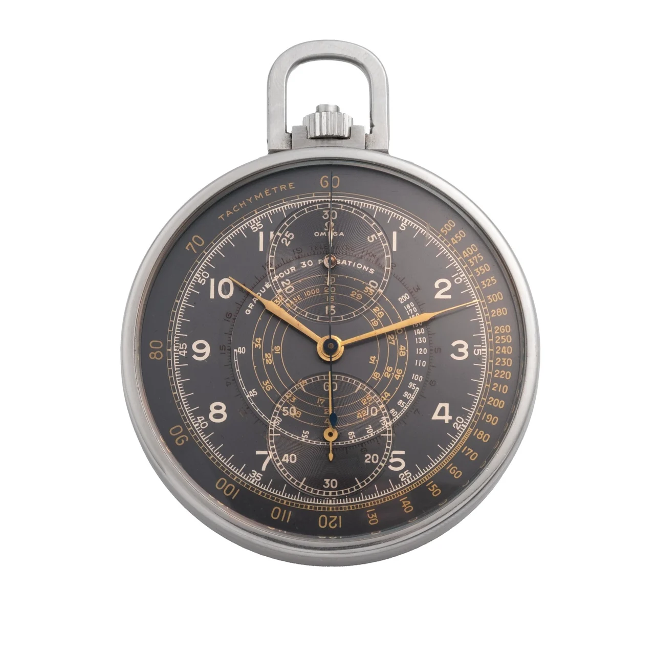 OMEGA Ref. Ck 1067, dress-watch, chronograph; stainless steel kol saati