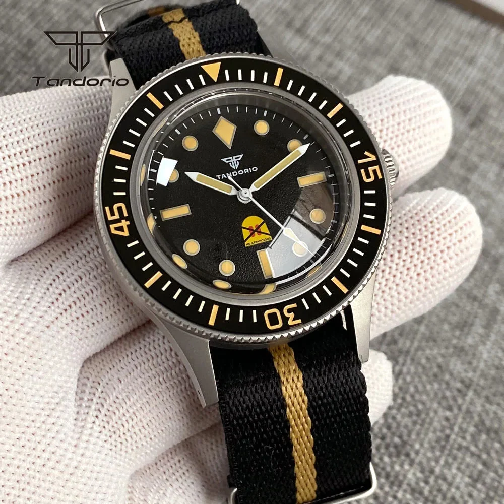 Tandorio Fifty Fathoms TD223M 40mm MIyota 8215 Automatic Domed Sapphire 20ATM Diver Green Luminous 1005010200786738-B-dial 2-with logo-Miyota8215 movement 40 mm kol saati