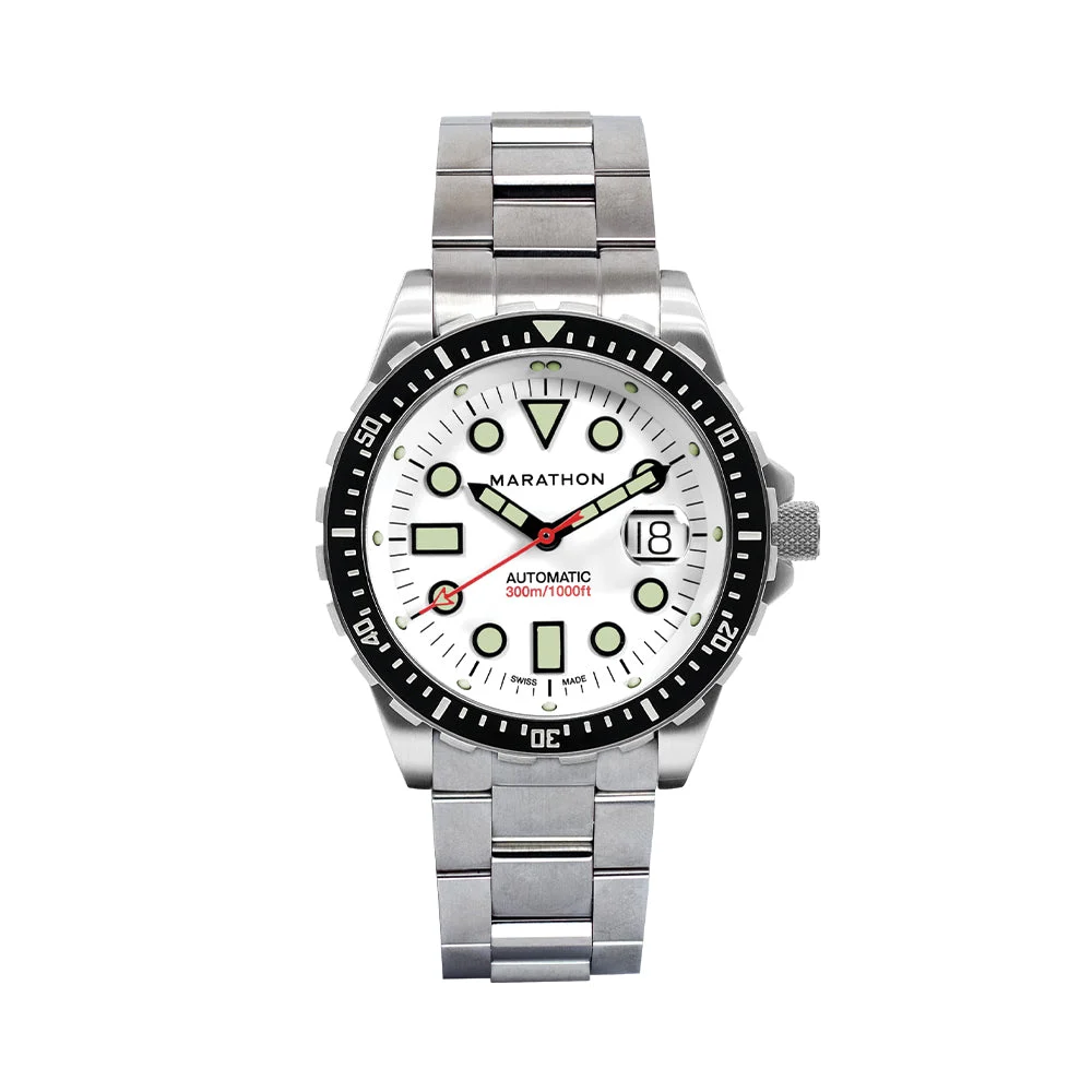 Marathon OSAR-D Type I Automatic with Date 46mm - Arctic White on Bracelet WW194037SS-2501 46 mm kol saati