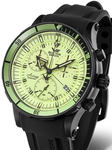 Vostok Europe Vostok-Europe Anchar Chronograph Dive Watch with Luminous Dial, Tritium Tube Illumination #5104214 48 mm kol saati